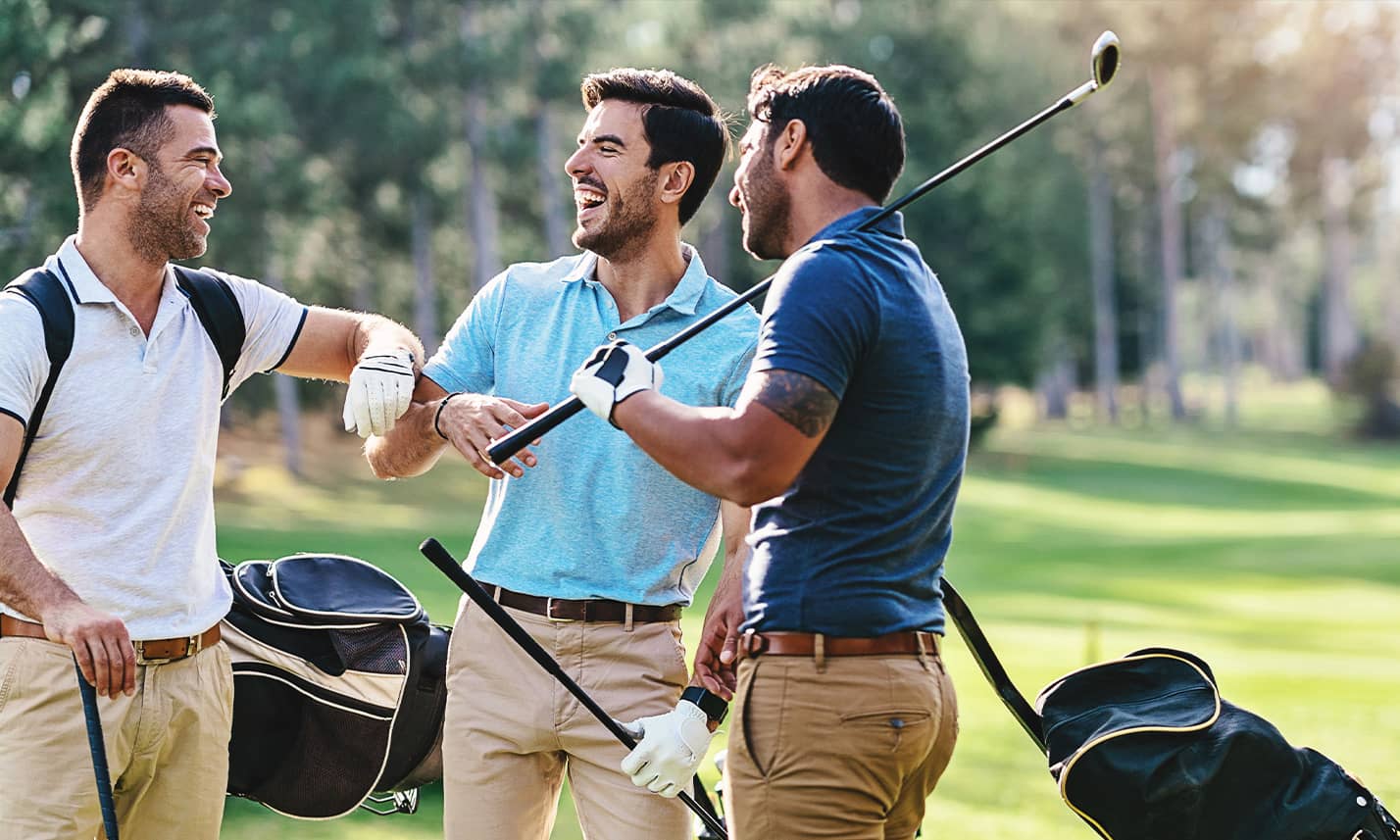 Group of people enjoying golf