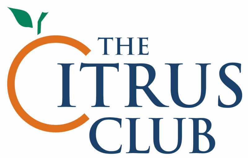 The Citrus Club logo with an orange C and green leaf, alongside blue text reading The Citrus Club.